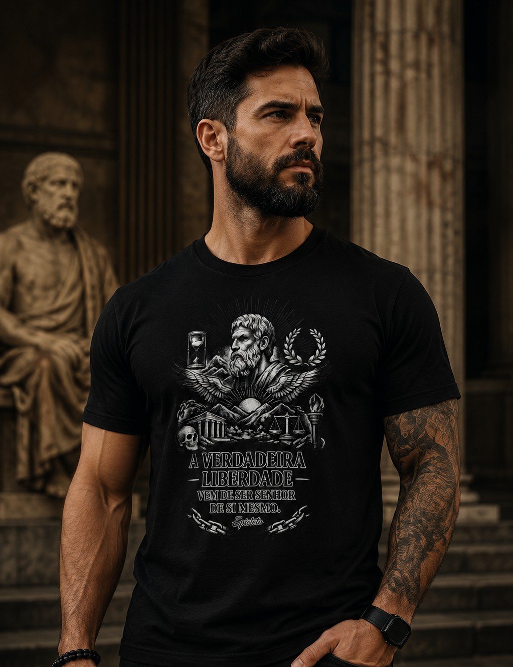 Camiseta A Verdadeira Liberdade Vem De Ser Senhor De Si Mesmo