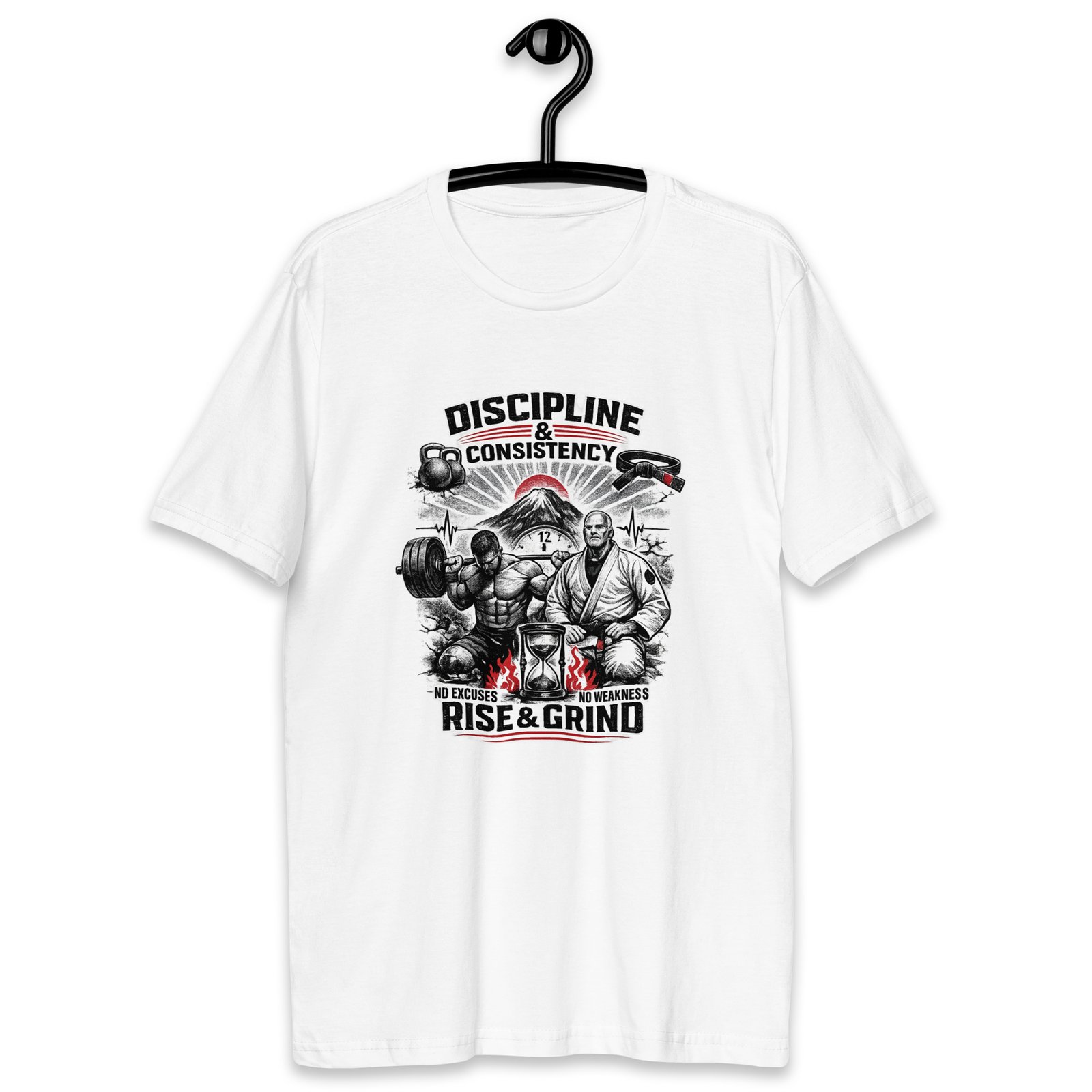 Camiseta Discipline and Consistency Rise and Grind